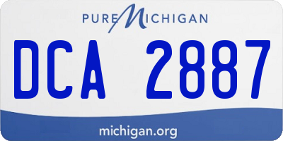 MI license plate DCA2887