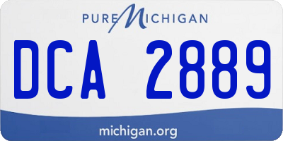 MI license plate DCA2889