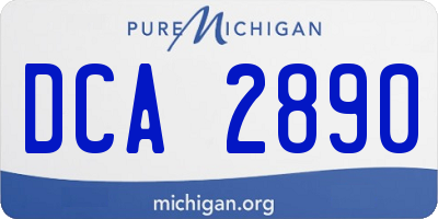 MI license plate DCA2890