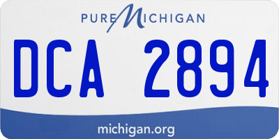 MI license plate DCA2894