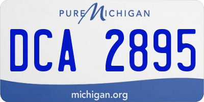 MI license plate DCA2895