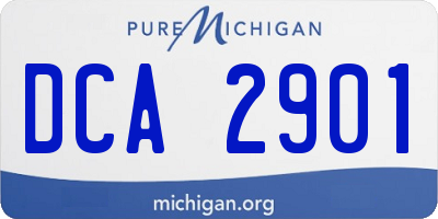 MI license plate DCA2901