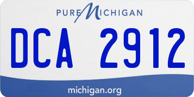 MI license plate DCA2912