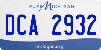 MI license plate DCA2932