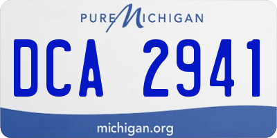 MI license plate DCA2941
