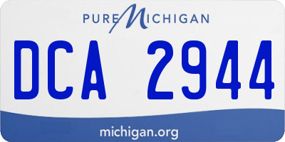 MI license plate DCA2944