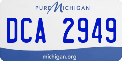 MI license plate DCA2949