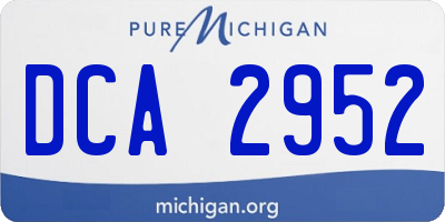 MI license plate DCA2952