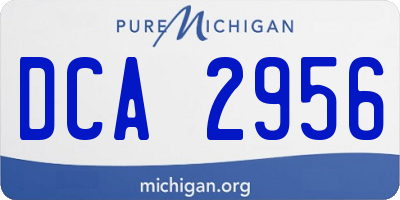 MI license plate DCA2956