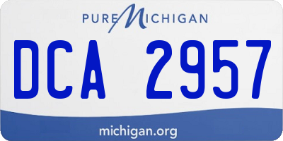MI license plate DCA2957