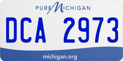 MI license plate DCA2973