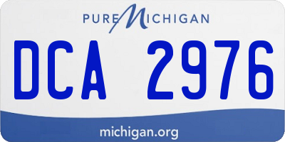 MI license plate DCA2976