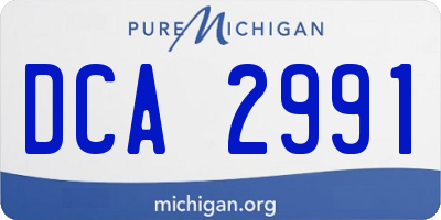 MI license plate DCA2991