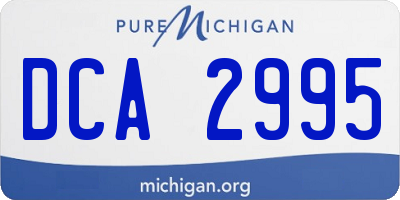 MI license plate DCA2995
