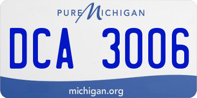 MI license plate DCA3006