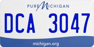 MI license plate DCA3047