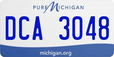 MI license plate DCA3048