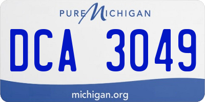 MI license plate DCA3049