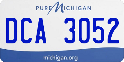 MI license plate DCA3052