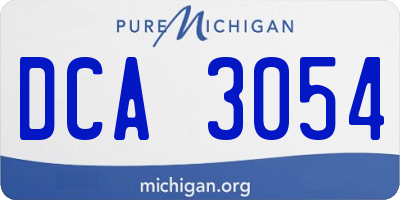 MI license plate DCA3054