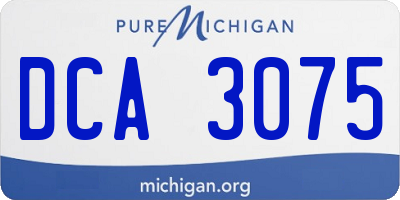 MI license plate DCA3075