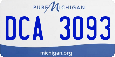 MI license plate DCA3093