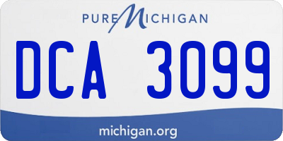 MI license plate DCA3099