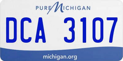 MI license plate DCA3107