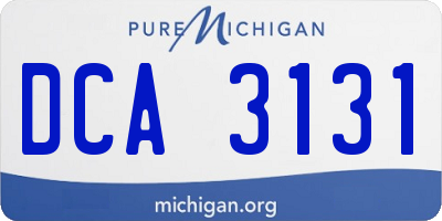 MI license plate DCA3131