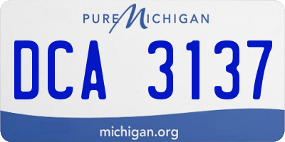 MI license plate DCA3137