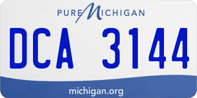 MI license plate DCA3144