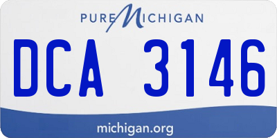 MI license plate DCA3146