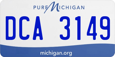 MI license plate DCA3149