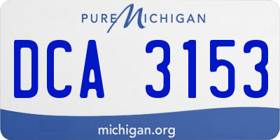MI license plate DCA3153