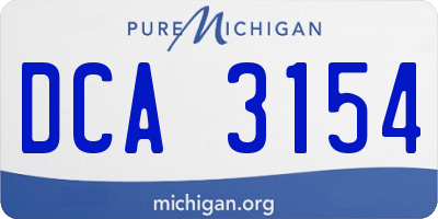 MI license plate DCA3154