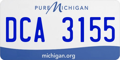 MI license plate DCA3155