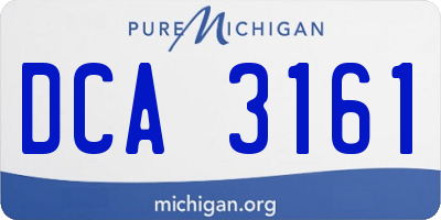 MI license plate DCA3161