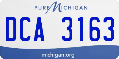 MI license plate DCA3163