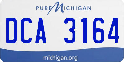 MI license plate DCA3164