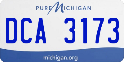 MI license plate DCA3173