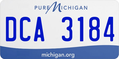MI license plate DCA3184