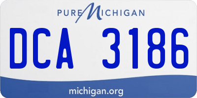 MI license plate DCA3186