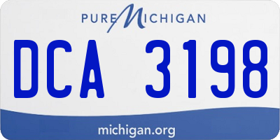 MI license plate DCA3198