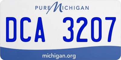MI license plate DCA3207