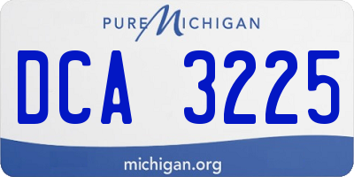 MI license plate DCA3225