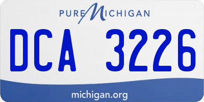 MI license plate DCA3226