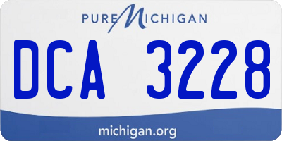 MI license plate DCA3228