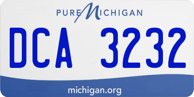 MI license plate DCA3232