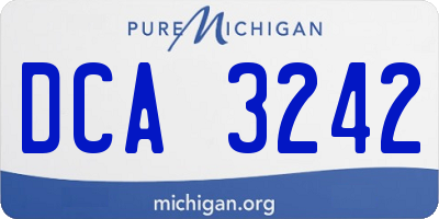 MI license plate DCA3242