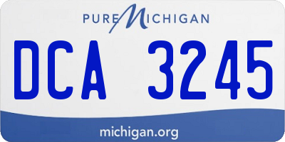 MI license plate DCA3245